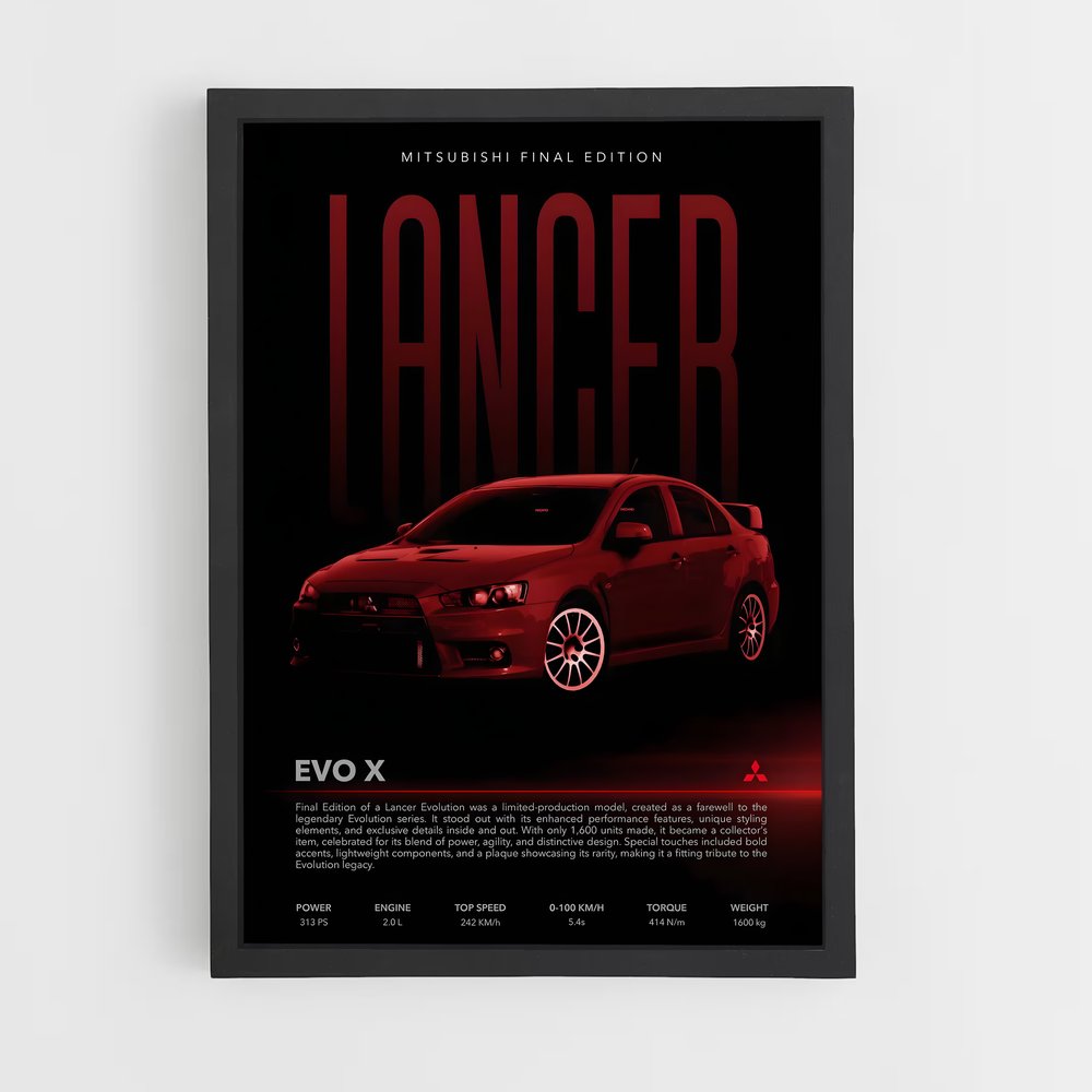 Poster Lancer Revolution – affiche Mitsubishi (vue 2)